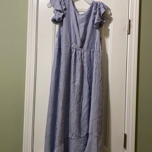 Asymmetrical long maternity dress